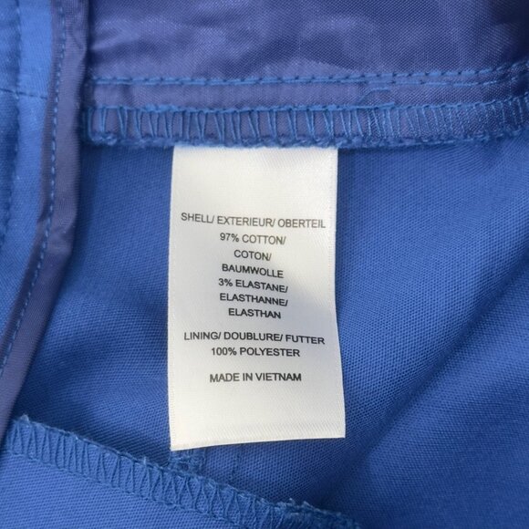 Adrianna Papell Womens Royal Blue Cropped Dress Pants Size 12 Cotton Blend - Picture 4 of 10